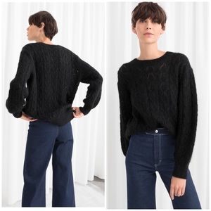 Other Stories mohair blend eyelet sweater